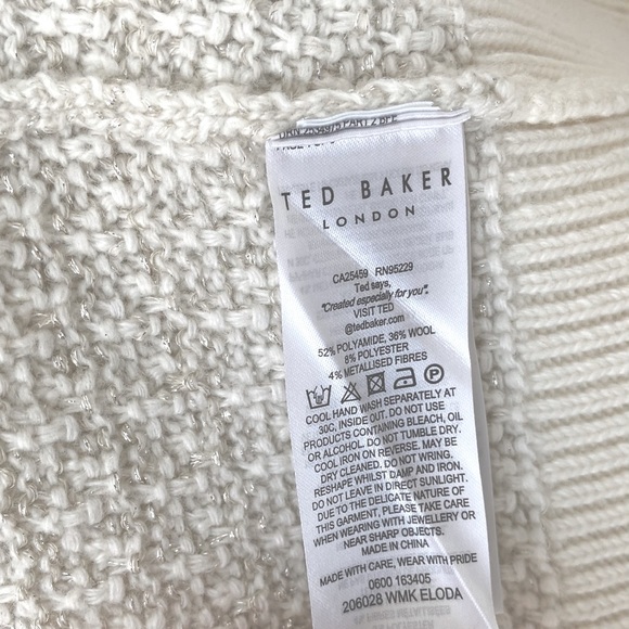 Ted Baker Eloda Boucle Style Cardigan With Chain - Picture 5 of 6